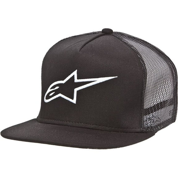 Alpinestars Men's Corp Trucker Snapback, Black/Black, One Size