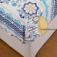 thumbnail image 3 of Floral Printed Sheet Set King Soft Microfiber Botanical Bed Sheets Extra Deep Pocket Pieces, 3 of 6
