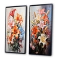 thumbnail image 3 of Designart "Lilies Representation Colorfuled Acrylic III" Lilies Framed Wall Art Set Of 2 - Multi-Color Floral Framed Wall Art Set Of 2, 3 of 7