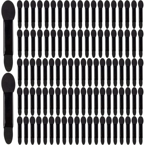 100 Pack Disposable Eyeshadow Brus Double Sided Eyeshadow Applicator Makeup Brush