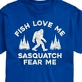 thumbnail image 3 of Instant Message - Fish Love Me, Sasquatch Fear Me - Men's Short Sleeve Graphic T-Shirt, 3 of 6