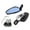Silver, variant on Motorcycle Scooter Rear View Side Reversing Reflector Handle End Grip 2pcs