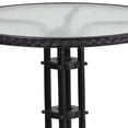 thumbnail image 5 of Bowery Hill 2 Piece Rattan/Glass Round Patio Dining Set in Black, 5 of 11