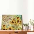 thumbnail image 5 of Sunflower Canvas Wall Art Sunflower Daisy Pictures Wall Decor Flower Pictuers for Wall Sunflower Butterfly Canvas Painting Prints Just Breathe Artwork Modern Home Decoration Framed for Living room, 5 of 6