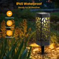 thumbnail image 3 of Luces solares para caminos, paquete de 6 luces LED solares para exteriores, iluminación de paisaje con energía solar para patio, pasarela, entrada, 3 of 5