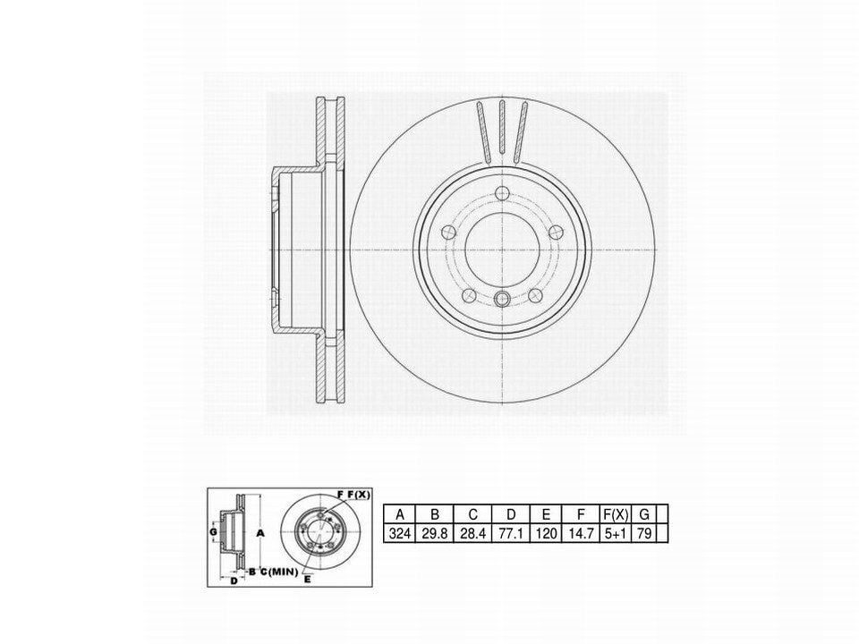 Winstop Brake Rotor, Front WS245025, BMW 525i 2007-2004