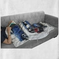 thumbnail image 6 of Vintage Car Soft Flannel Fleece Throw Blanket, Picture of Old Antique Cars Historical Automobile Nostalgic in Vintage Style, Cozy Plush for Indoor and Outdoor Use, 70" x 90", Blue Red, by Ambesonne, 6 of 6