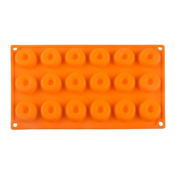 Rbaofujie Soap Molds Donut Baking Pan Donut Molds Donut Baking Tray with 18 Cavity Food Tray