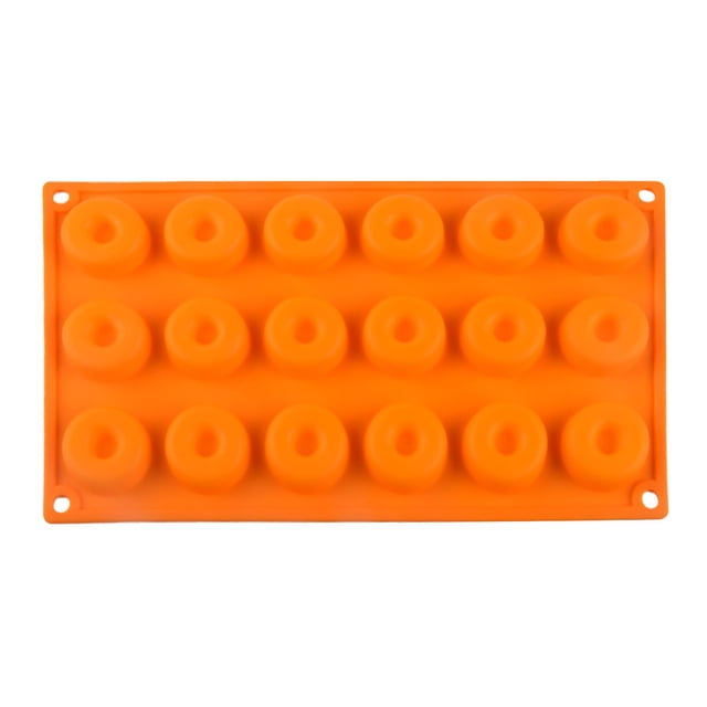 Xihbxyly Molde Antiadherente para Donas, 18 Cavidades, Silicona de Grado Alimenticio, Apto para Horno y Congelador, Multiusos para Pasteles, Pudines, Cubitos de Hielo y Gelatina, Fácil de Desmoldar,