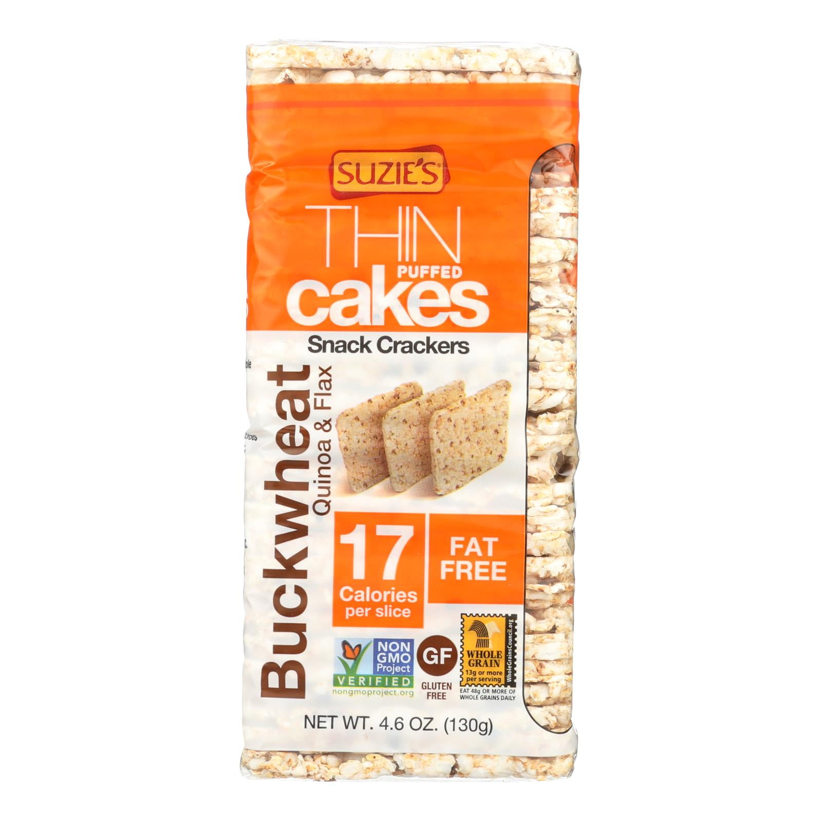 Suzie's Buckwheat Quinoa & Flax Thin Cakes Case of 12 packages 4.6 oz