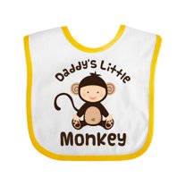 Inktastic Daddys Little Monkey Boys or Girls Baby Bib