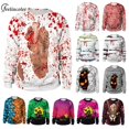 thumbnail image 2 of Sudadera con estampado de Terror para hombre, chándal de cuello redondo, ropa de calle de gran tamaño para Halloween, otoño, 2 of 4