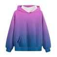 thumbnail image 3 of Lenpel Toddler Boys Girls' Fashion Sweatshirts Long Sleeve Gradient Pullover Hoodies Athletic Clothes with Pocket, 3 of 6