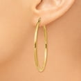 thumbnail image 3 of Real 14kt Yellow Gold Polished 2mm Tube Hoop Earrings; for Adults and Teens; for Women and Men, 3 of 4