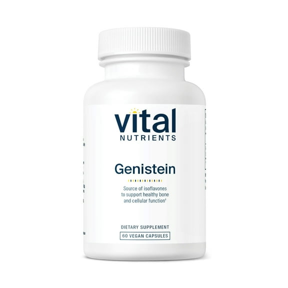 Vital Nutrients - Genistein - Easily Absorbed Isoflavones for Bone Health Support - 60 Vegetarian Capsules per Bottle - 125 mg