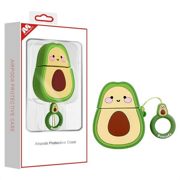 Xpression Apple 3D Avocado Shockproof Earbud Case with Carabiner keychain