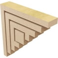 thumbnail image 5 of 2"W x 10"D x 10"H Thin Landon Rough Cedar Woodgrain TimberThane Corbel, Primed Tan, 5 of 6