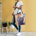 thumbnail image 6 of Large Canvas Bag 13.5x5.1x15 Inch Canvas Bag Shopping Canvas Bag Suitable For Outing Shopping Travel Out Of Large Capacity Storage Colorful Cute Cat, 6 of 9