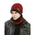 thumbnail image 2 of JINSIJU Men's Winter Hats Scarf, Warm Knit Hat Plush Lined Slouchy Cap, 2 of 4