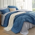 thumbnail image 1 of Juego de Edredón Bedsure Tamaño Full Reversible en Azul Pizarra 7 piezas, 1 of 7