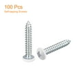 thumbnail image 3 of ST4x25mm White Screws Self Tapping Screws, 100 Pack Pan Head Phillips Wood Screws for Woodworking, 3 of 5