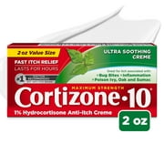 Cortizone-10 Maximum Strength 1% Hydrocortisone Ultra Moisturizing Anti-Itch Cream 2oz