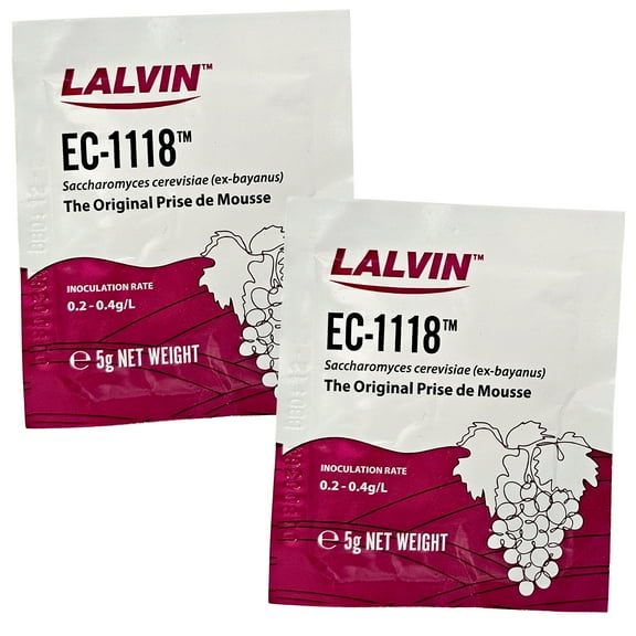 Lalvin EC-1118 Yeast by Lallemand Inc - PACK OF 2