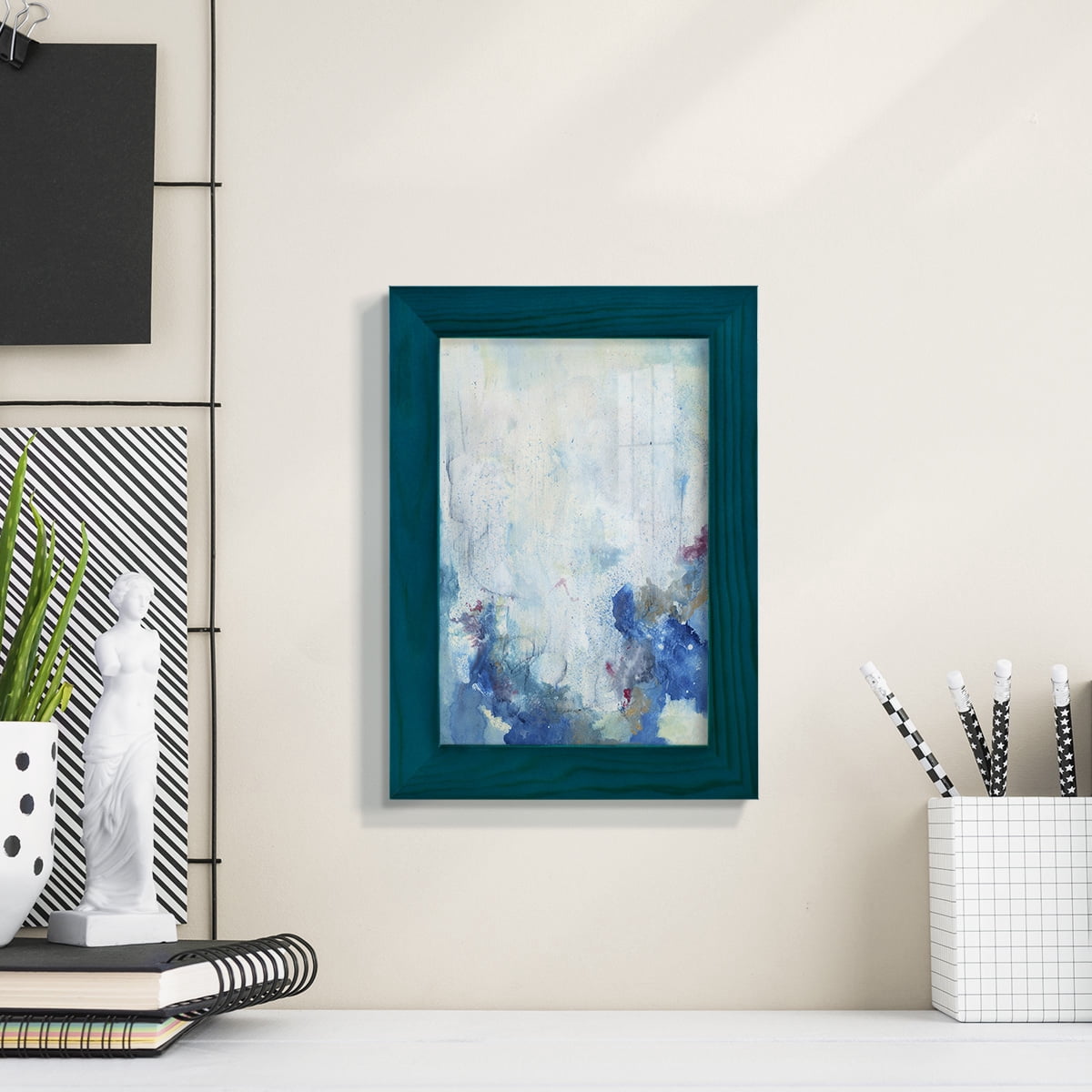In the Mist II - Framed Print w/glass - Ocean Blue