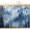 Blue, variant on Brown Mountain Sink Skirt 10"W x 11"L,Dustproof Under Sink Curtain Skirt for Bathroom Kitchen,Misty Forest Nature Woodland Pine Tree Landscape Adhesive Short Vanity Curtains Cover for Laundry Closet