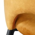 thumbnail image 7 of Set of 2 Dining Chairs with Curved Back, Linen Upholstered Chairs with Padded Seat and Metal Legs, Modern Accent Chairs for Kitchen Offices Living Rooms, Dark Yellow, 7 of 7