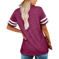 thumbnail image 5 of ONLYSHE Womens T Shirts V Neck Short Sleeve Shirts Loose Tee Casual Summer Tunic Tops, 5 of 8