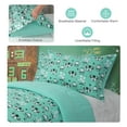 thumbnail image 2 of PiccoCasa Twin 3 Piece Kids Comforter Set, Monster Cartoon Pattern, Green, 2 of 6
