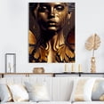 thumbnail image 2 of Designart Attractive Woman With Gold Butterflies IV Canvas Wall Art, 2 of 5