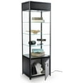thumbnail image 4 of Displays2go Glass Display Case, Adjustable Shelves, Locking Door, Cabinet Base, Black (SCTWR2418BK), 4 of 7