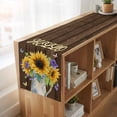 thumbnail image 6 of Table Runners 120 Inches Long Dress Scarves, Sunflower Farmhouse Coffee/Dining/Kitchen Table Runner for Living Room, Yellow Flowers Summer Botanical Wooden Retro Art 13x120 Inch, 6 of 9
