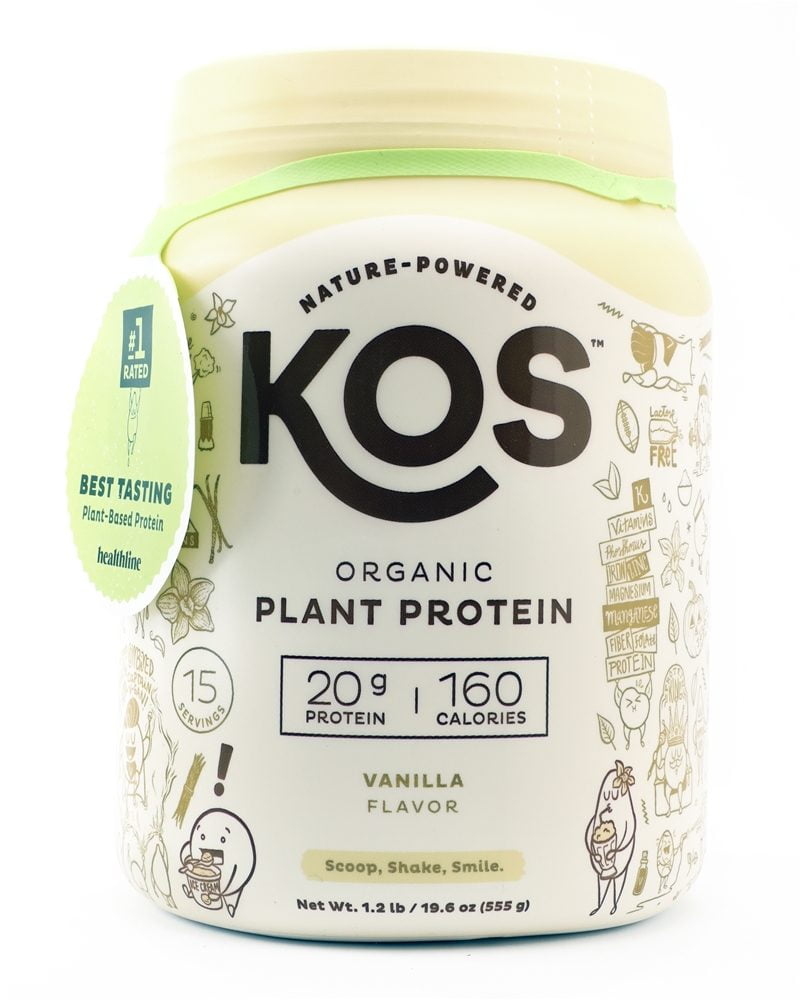 KOS Organic Plant Protein Powder 15 Servings Vanilla 1.2 lb