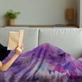 thumbnail image 3 of Polygons Soft Flannel Fleece Throw Blanket, Violet Toned Triangles Low Poly Scene Repetition Creative Artwork, Cozy Plush for Indoor and Outdoor Use, 50" x 60", Blue Violet Multicolor, by Ambesonne, 3 of 5