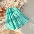 thumbnail image 7 of Zwiiyzr 2-11Y Floral Long Skirt For Girls Toddler Kids Teens A-Line Maxi Skirts Spring And Summer Temperament Flare Loose Umbrella Skirt Green, 7 of 7