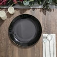 thumbnail image 5 of Balsa Circle 10 Round 10" Black Glossy Disposable Salad Dinner Plastic Plates Gold Trim Party Events Decorations, 5 of 8