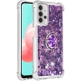 thumbnail image 3 of for Samsung Galaxy A32 5G 6.5" Case,Creativity Clear Quicksand Glitter Flowing Liquid Floating Soft TPU Case w/Stand Bling Diamond Sparkle Phone Cover for Samsung Galaxy A32 5G  Purple, 3 of 14
