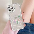 thumbnail image 3 of Cute Floral Flower Phone Case for iPhone 12 Pro MAX 6.7 inches,Elegant Flower Shockproof Camera Protective Clear Phone Cover for Women Soft Silicone Cute Wildflower Transparent Bumper (Green), 3 of 6