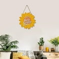 thumbnail image 2 of Sunflower Hello Summer Wood Door Hanger 12 Inch Large Wooden Flower Sign Inspirational Wall Porch Art Summer Fall Front Door Wreath Hanging for Bedroom Living Room Indoor Outdoor Kitchen Home Decor, 2 of 5