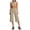 Khaki, variant on ZIXKCGDSE Workout Sets for Women Halter Sports Bra Matching Wide Leg Capri Pants Yoga Outfits Size XL