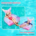 thumbnail image 4 of Silla inflable para piscina con forma de cola de sirena con portavasos, color rosa, 4 of 6