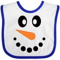thumbnail image 3 of Inktastic Cute Smiling Snowman Face with Carrot Nose Boys or Girls Baby Bib, 3 of 4