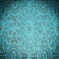 thumbnail image 1 of Ahgly Company Machine Washable Indoor Square Transitional Blue Jay Blue Area Rugs, 5' Square, 1 of 7