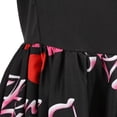 thumbnail image 4 of Robe Imprimée Saint-Valentin pour Femmes Col en U Sans Manches Fermeture Éclair Grand Ourlet une-Pièce S/ M/ L/ TG/ TTG, 4 of 9