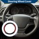 thumbnail image 2 of Funda para volante de cuero artificial PU Unique Bargains ABS Protector de volante de automóvil 14.96" Negro Rojo Vino patrón de fibra de carbono 1Pc, 2 of 6