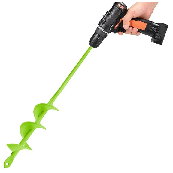 Auger Drill Bit for Planting 1.6x16.5inch Extended Length Garden Auger Spiral Drill Bit for Planting Bulbs Flowers,Post Hole Digger for 3/8”Hex Drill