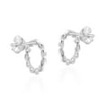 thumbnail image 3 of Celtic Knot Circle Crown Infinity Sterling Silver Stud Earrings, 3 of 5
